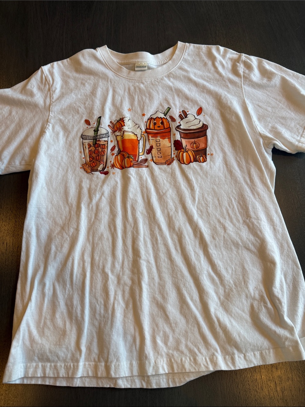 White Pumpkin Spice Drink Graphic Tee